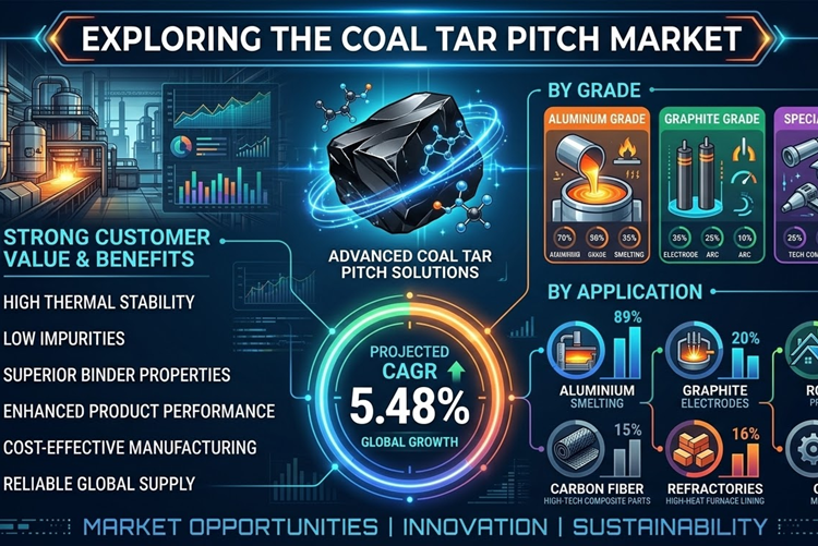 The Dark Material Powering Aluminum, Electrodes, and the Clean Energy Economy: Inside the Global Coal Tar Pitch Market’s Rise to USD 7,851.29 Million by 2035