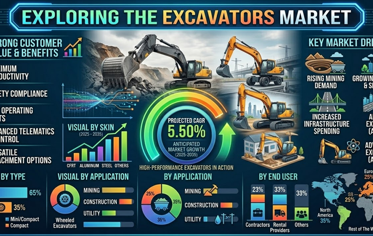 Digging Into the Future: How the Global Excavators Market Is Powering Infrastructure, Mining, and Smart Construction on Its Way to USD 134.3 Billion by 2035