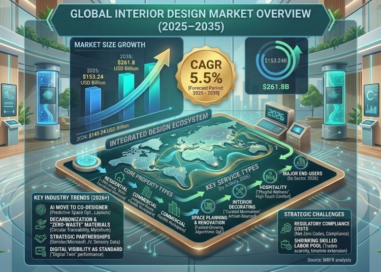 Spaces That Inspire: How the Global Interior Design Market Is Crafting Its Way to USD 261.8 Billion by 2035